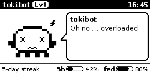 error: overloaded, logged out, …